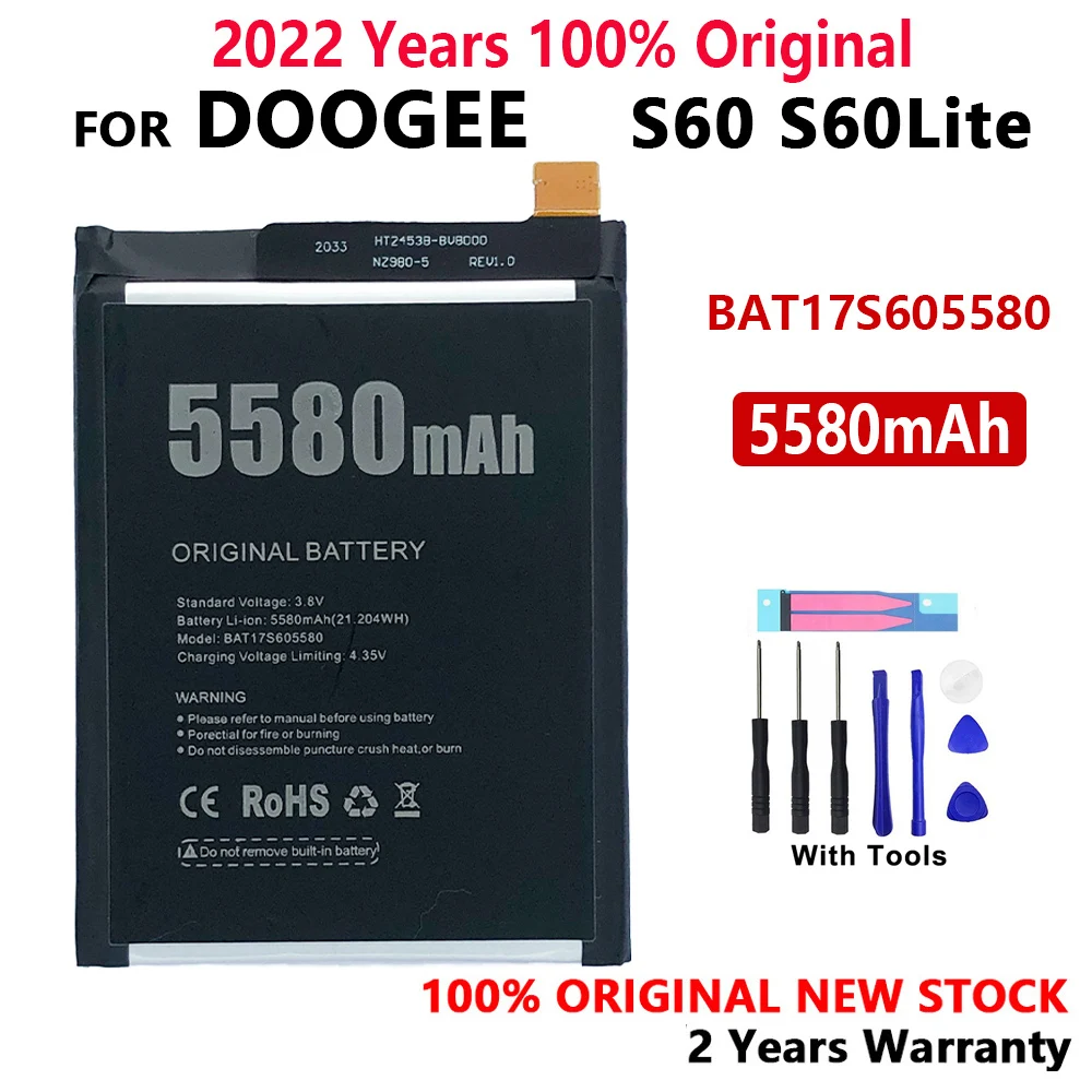 

100% Original 5580mAh BAT17M15580&BAT17S605580 Battery For DOOGEE S60 S 60 Lite Phone High quality Batteries With Gift Tools