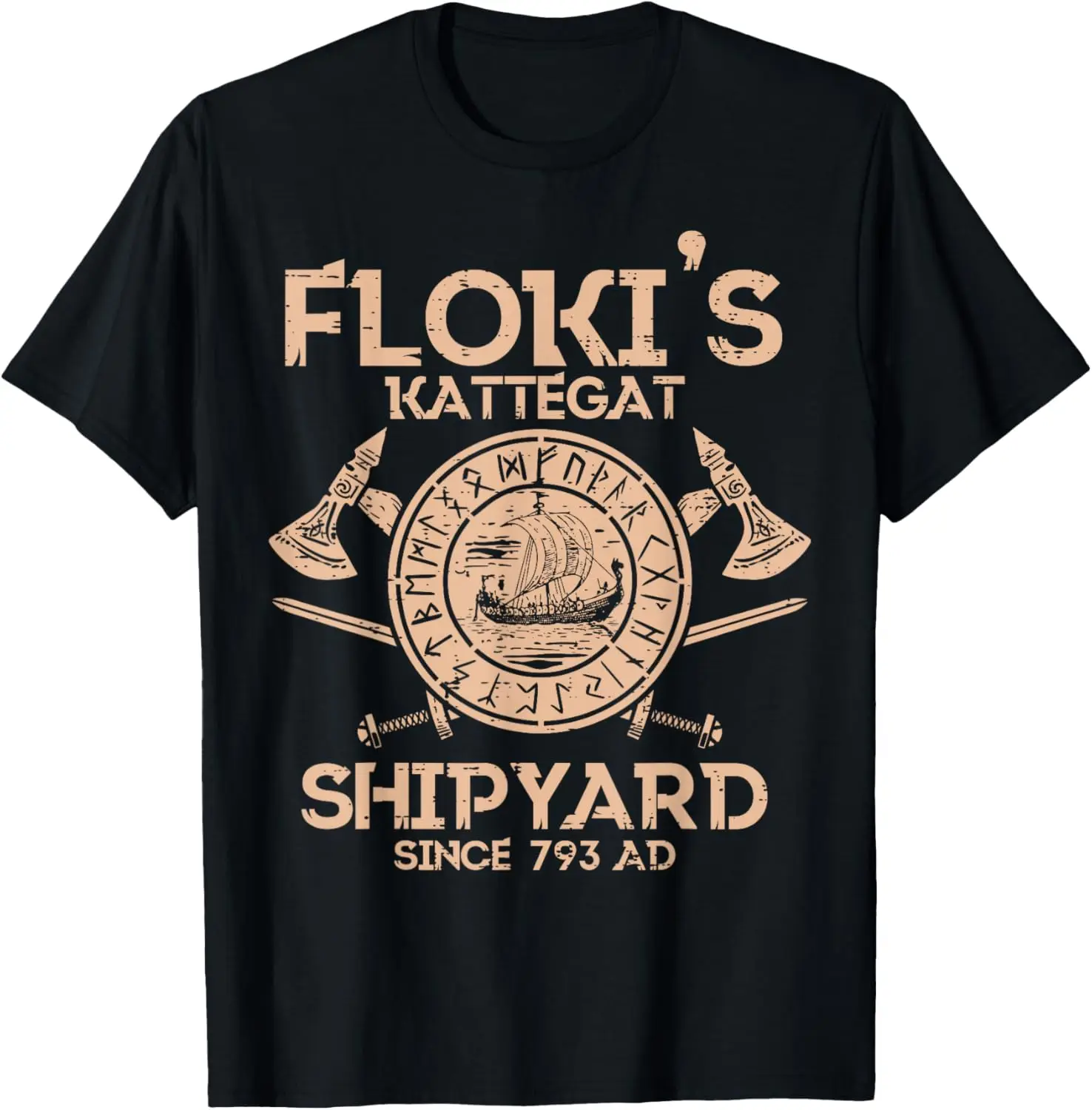 Фото Viking Flokis Kattegat Shipyard Скандинавская мифология Мужская женская футболка №1