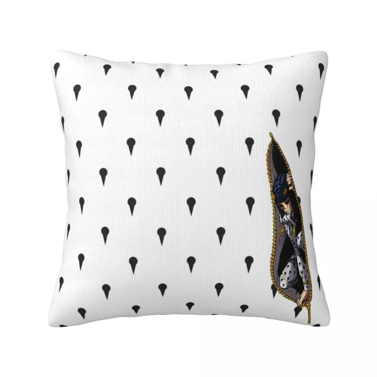 

Bruno Bucciarati Pillow Case Jojos Bizzare Adventures Summer Retro Pillowcase Polyester Sofa Zipper Cover