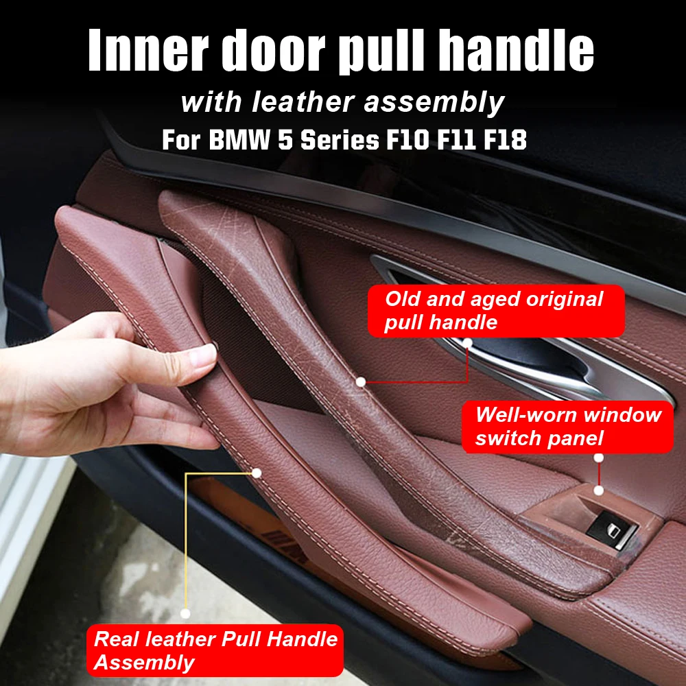 

LHD RHD Left Right Interior Passenger Door Leather Pull Handle Assembly For BMW 5 Series F10 F11 F18 520i 523i 525i 528i 535i