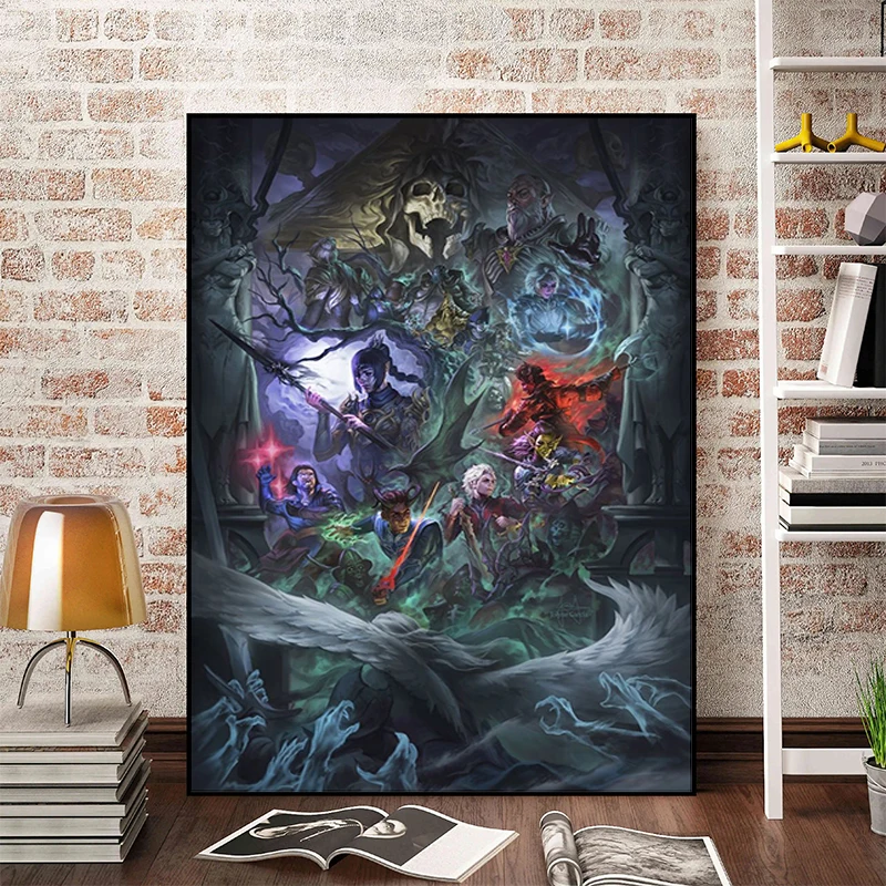 

Фреска Baldur's Gate 3, печать на холсте