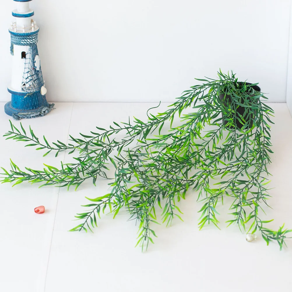

3 Pcs Fake Plants Artificial Hanging Potted Decors Greenery Wall Ceiling Household Faux