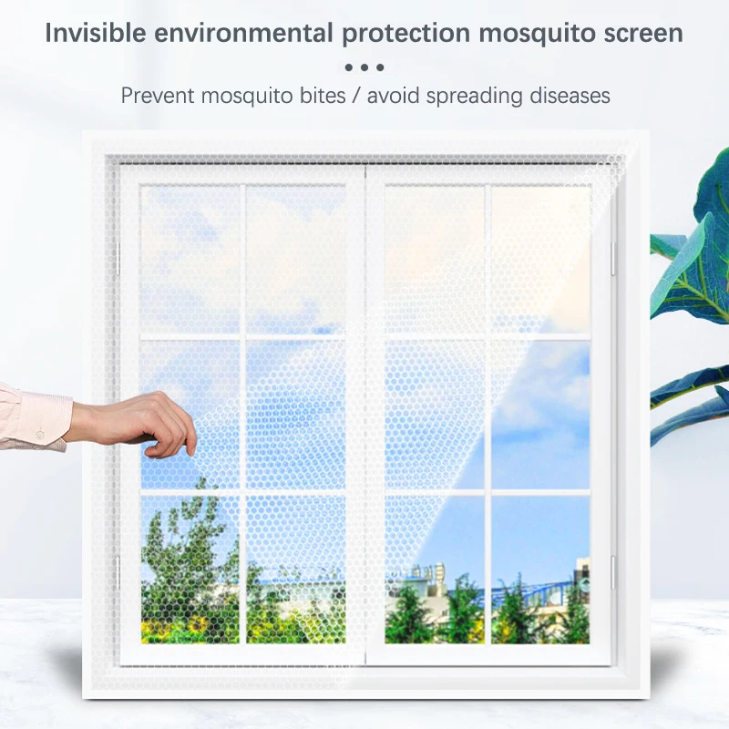 

1PC Anti-mosquito Window Screen Customizable Self Adhesive Window Mosquito Net Summer Insect Proof Door Mosquitonet For Windows