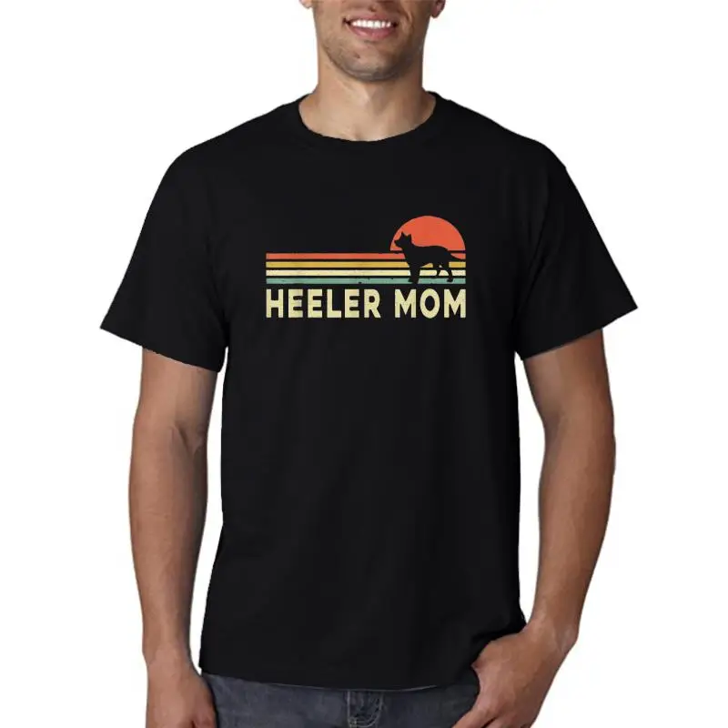 

Vintage Sunset Retro Blue Heeler Mom Cattle Dog T-Shirt