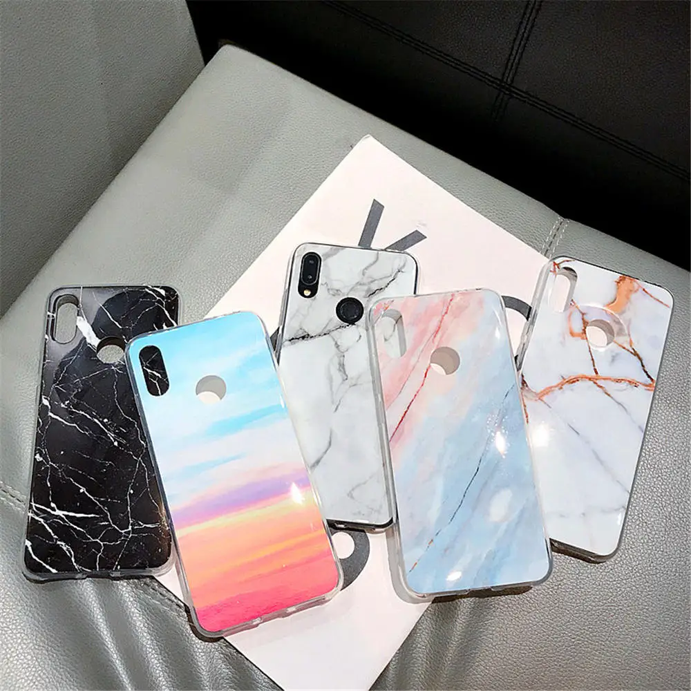 marble silicone phone case for xiaomi redmi k40 note 10s 9s 7 8 9 10 pro max case soft tpu back for redmi note 7 6 5 pro cover free global shipping