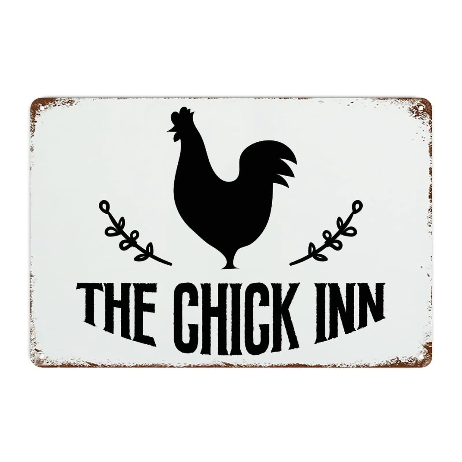 LUIJORGY любовь Цитата металлический знак с надписью цыпленок ИНН Дерево Зерно