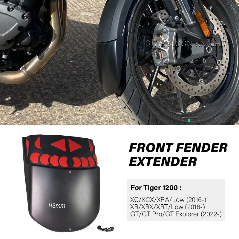

Переднее крыло для Tiger 1200 GT Pro Explorer 2022- Tiger1200 XC XCX XR XRA XRX XRT Low 2016-брызговик удлинитель шины брызговик