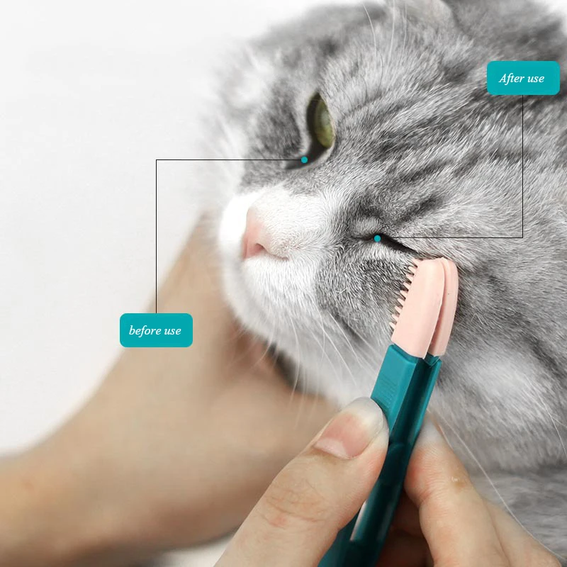 

Reusable Buckle Design Pet Comb Tear Stain Brush Eco-Friendly Kitten Eye Rub Handheld Cat Eye Wipe Rub Eyes Poo Brush Cleaning