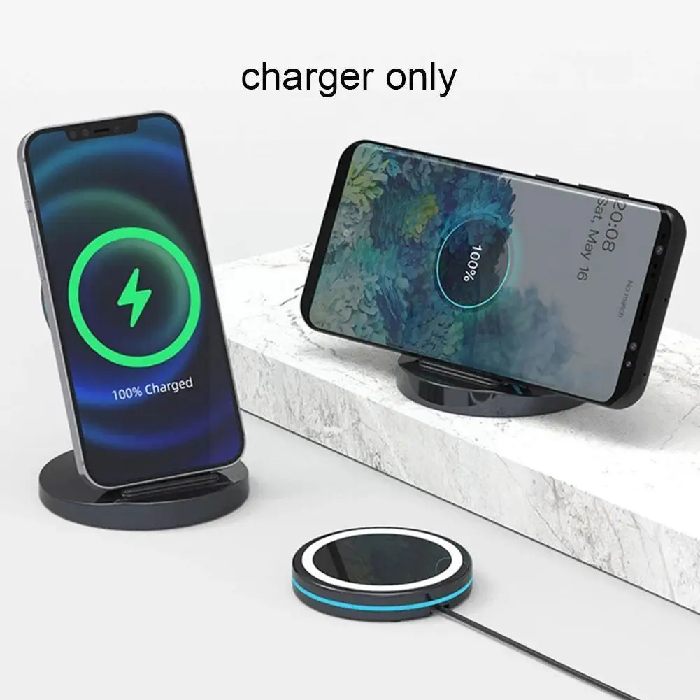 

15W Magnetic Fast Wireless Charger With Phone For IPhone XIaomi And Other Android Phones Adjustable Quick Charging Stand M9L2