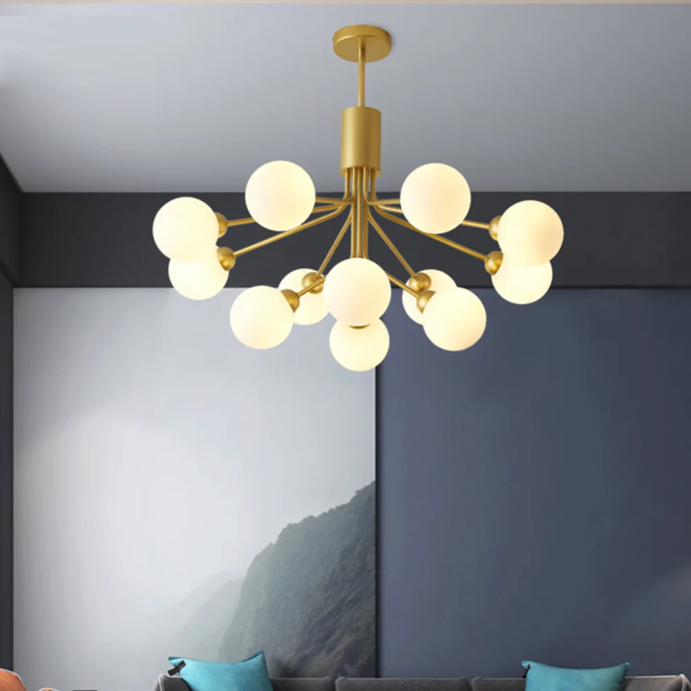 

Современная Люстра для гостиной, кухни, креативная дизайнерская люстра, светильник для домашнего декора, стеклянная подвесная люстра, осве...