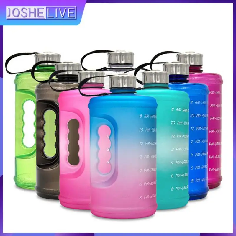 

С маркером времени, чайник, бутылка для воды, портативная профессиональная полиэтиленовая бутылка для воды для спортзала, товары для кемпинга, уличная чашка, бутылка для воды для спортзала