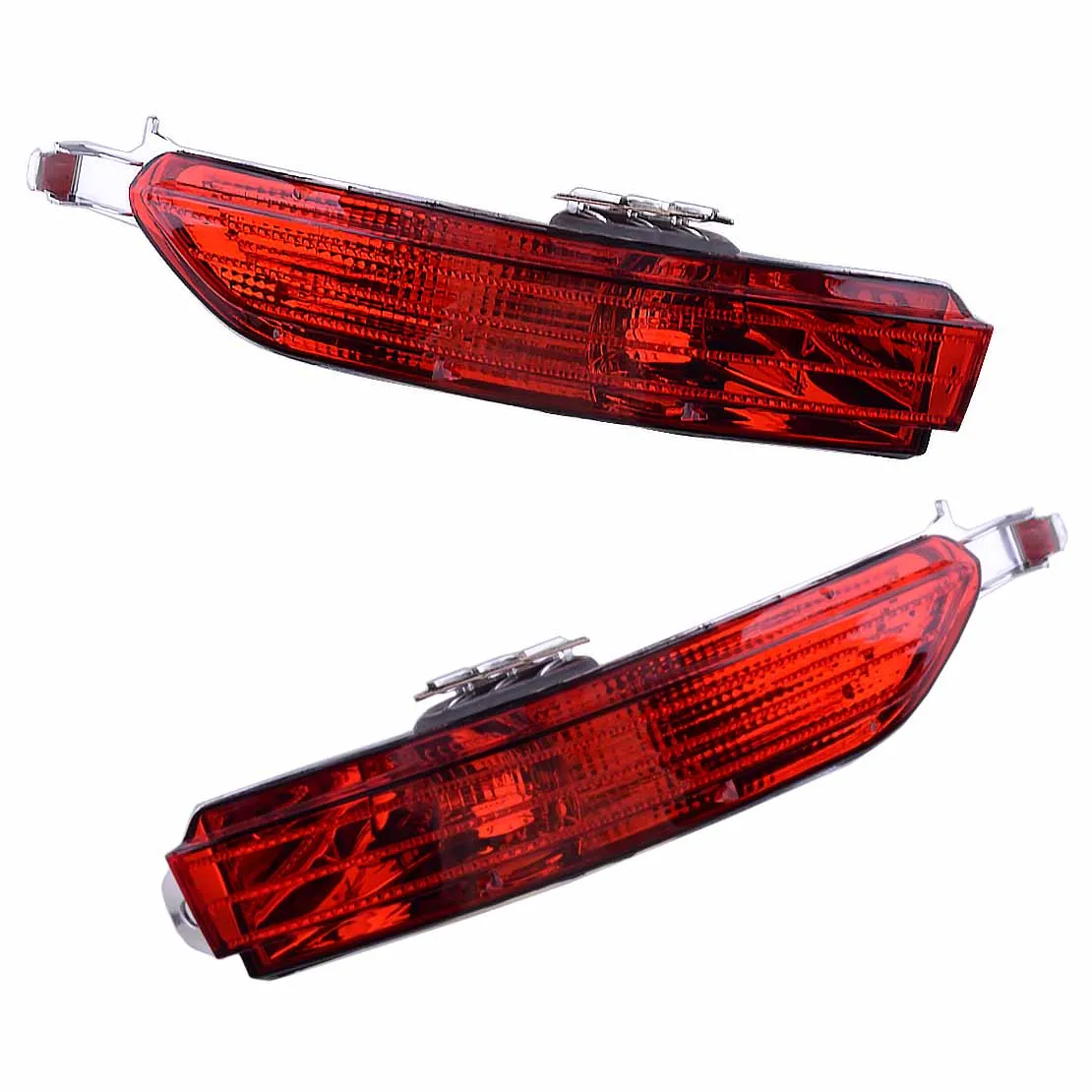 1 Pair Rear Left & Right Bumper Lamp Reflector Light Lens 7P6945702E Fit for VW Touareg Typ 7P Pre-facelift 2011-2014 7P6945701E