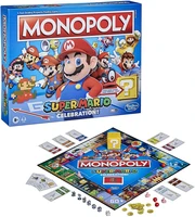 hasbro monopoly super mario celebration edition board game for kids mariokart family party game educational toys for child gift