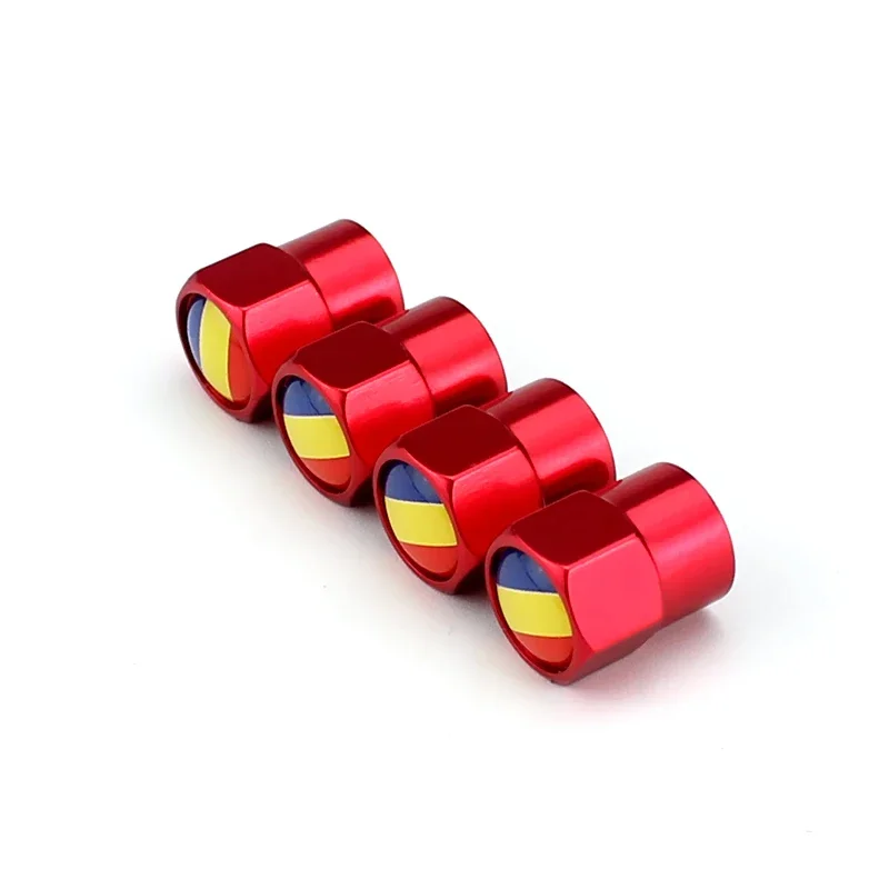 Колпачки клапанов автомобильных шин с флагом Румынии 4 шт.