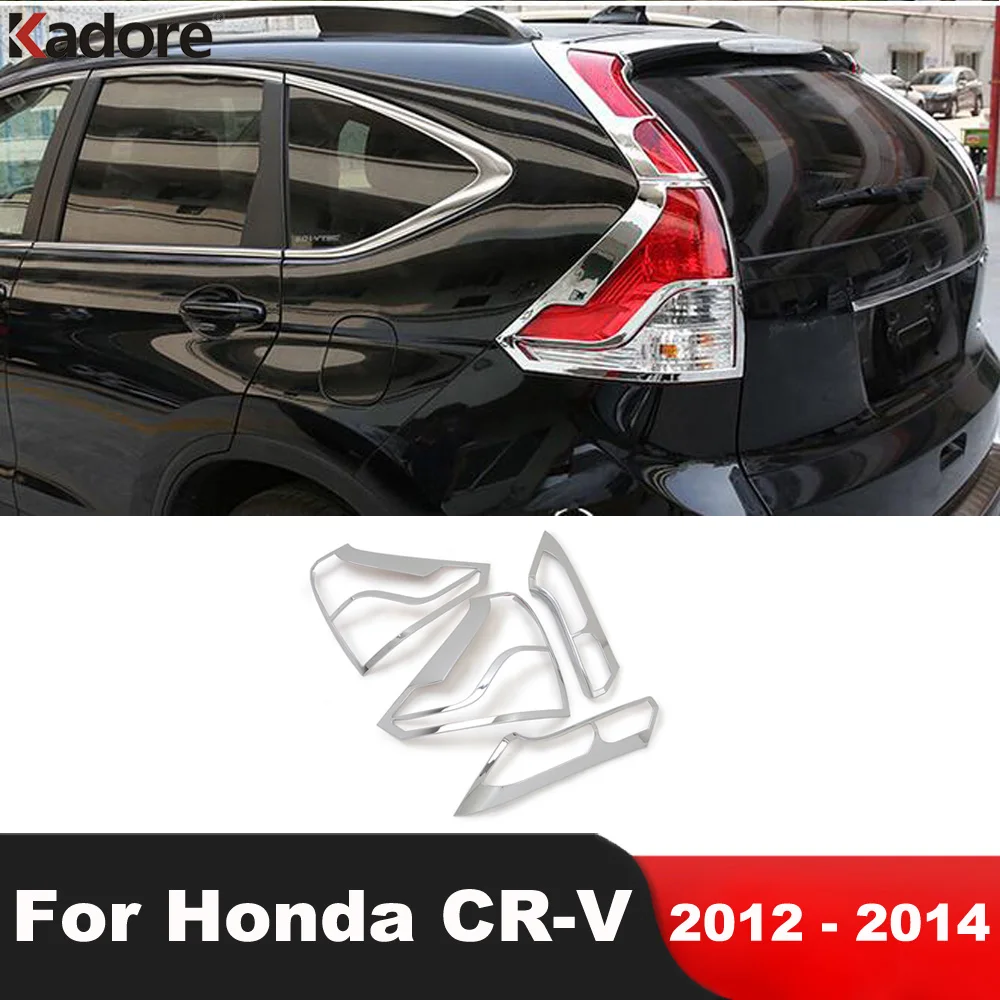 

For Honda CRV CR-V 2012 2013 2014 Chrome Rear Tail Light Lamp Cover Trim Taillight Molding Garnish Trims Car Styling Accessories