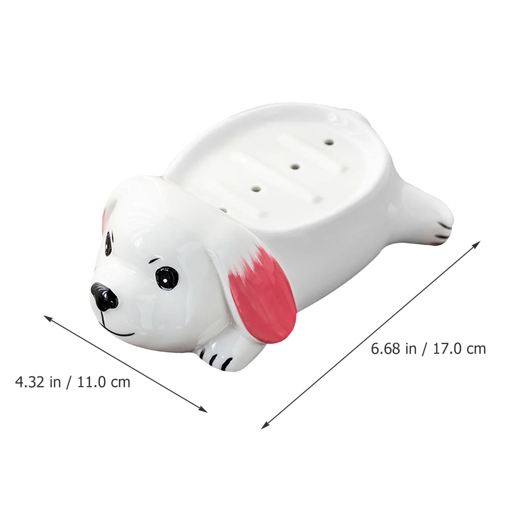 Милая керамическая маленькая собачка столешница сливной держатель для мыла