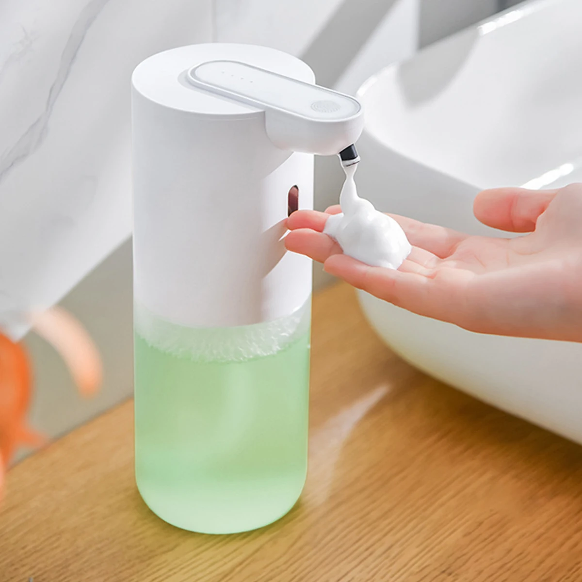 

Automatic Foaming Soap Dispenser 400ml/13.5oz Rechargeable Hand Sanitizer Dispenser with 4 Adjustable Gears Wall Mount Touchless