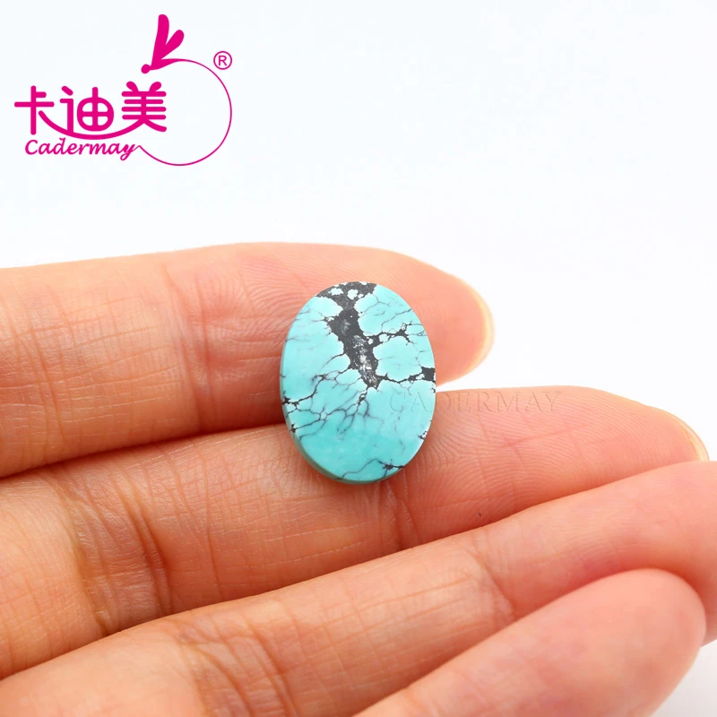 CADERMAY овальной формы кабина огранки 100% натуральный синий бирюзовый свободный