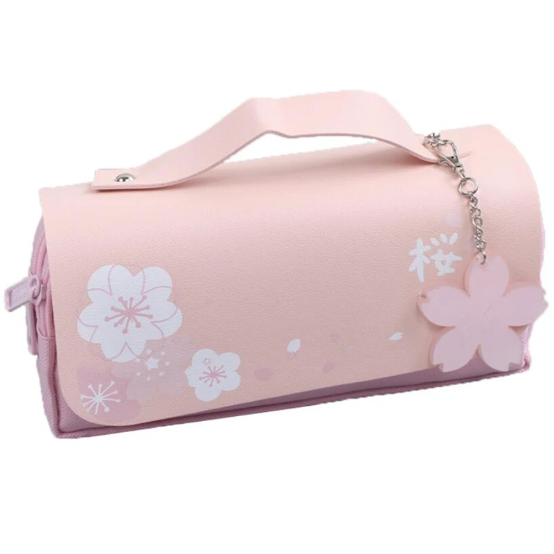 

Cherry Blossom Pencil Case PU Leather Pencil Case Stationery Pencil Case Sweet Pencil Case Pencil Case