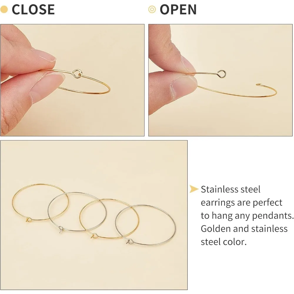 80 шт. 2 цвета серьги-кольца с бисером очаровательное кольцо в виде бокала для вина