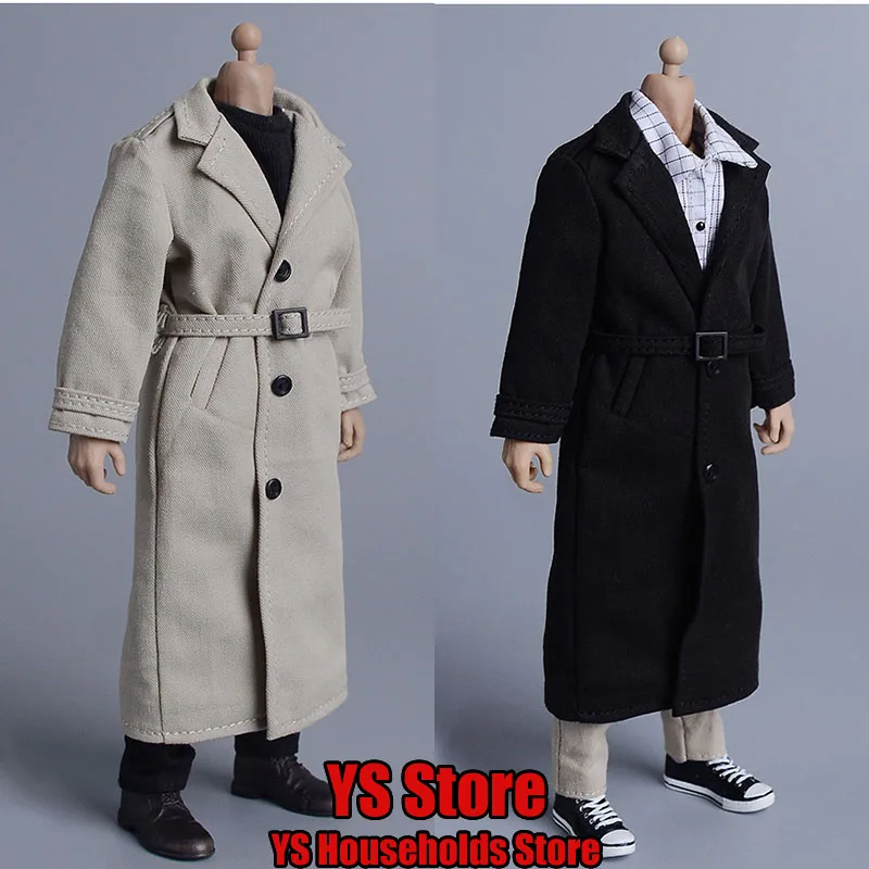 Ветровка длинная в британском стиле с украшением на талию 6 дюймов