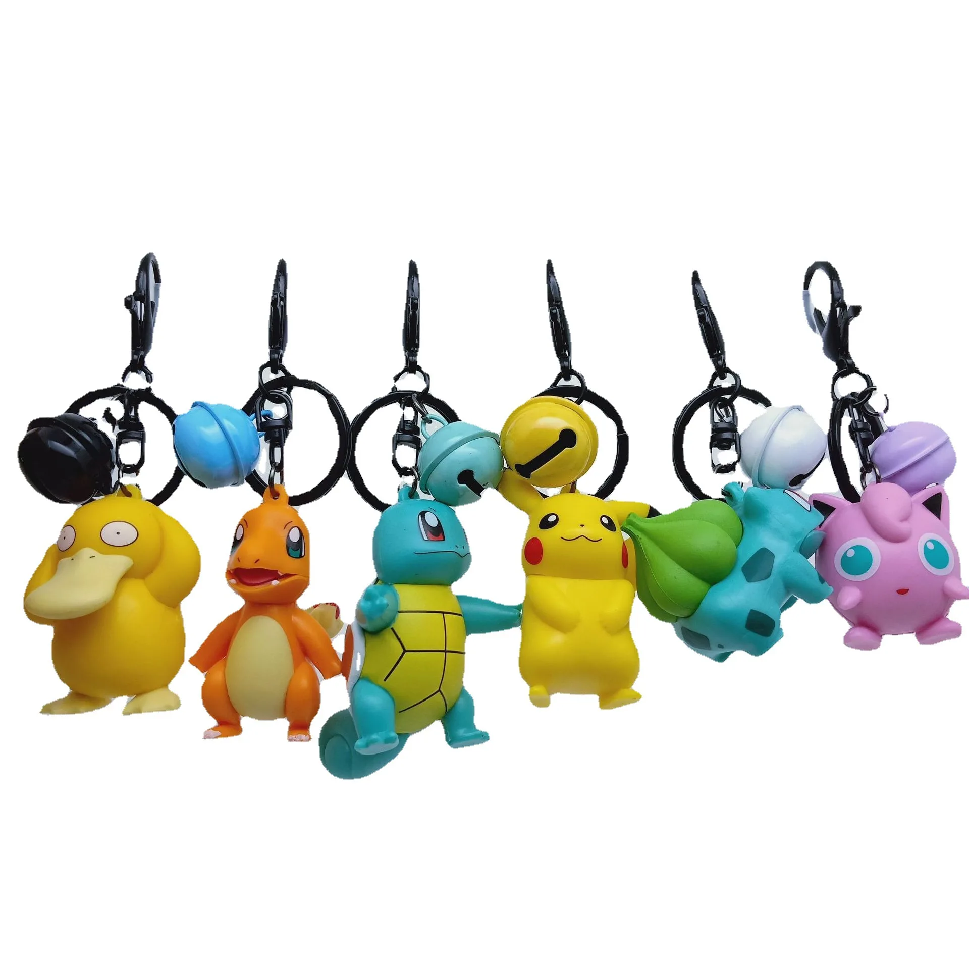 

6Pcs/Set Pokemon Figures Toys Pikachu Keychain PVC Cake Car Decoration Ornaments Action Figure Dolls Children Birthday Gifts