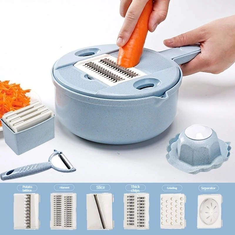 

Kitchen Slicer And Chopper Ten In One Set Potato Slice And Slicing Multi-function Slicer Kitchen Appliances Kitchen Utensils