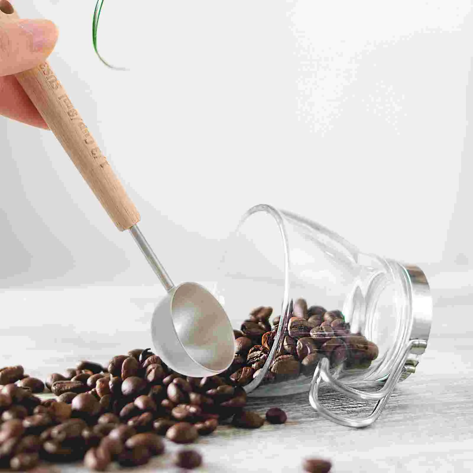 

Measuring Spoons Kitchen Baking Metal Wooden Handle Teaspoon Seasoning Stainless Steel Liquid Cooking