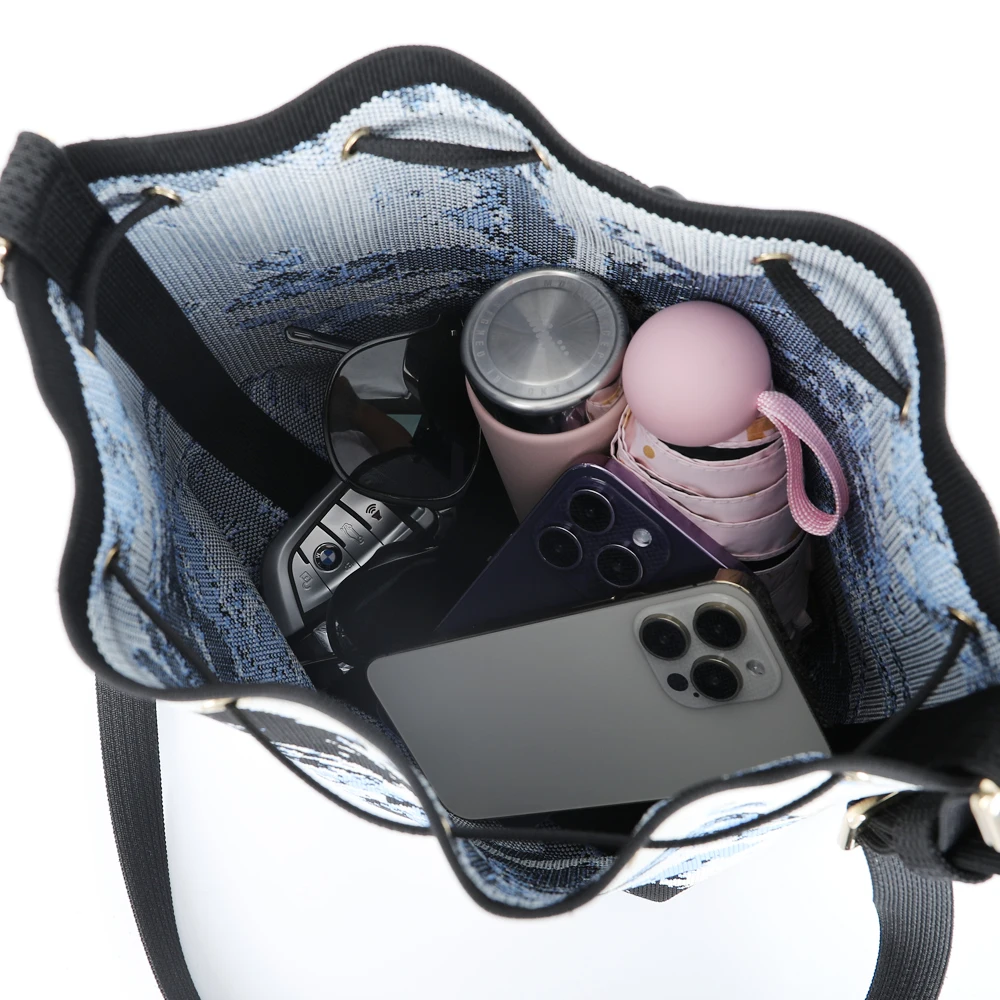 Новинка вязаная Регулируемая сумка через плечо экологически чистая женская для