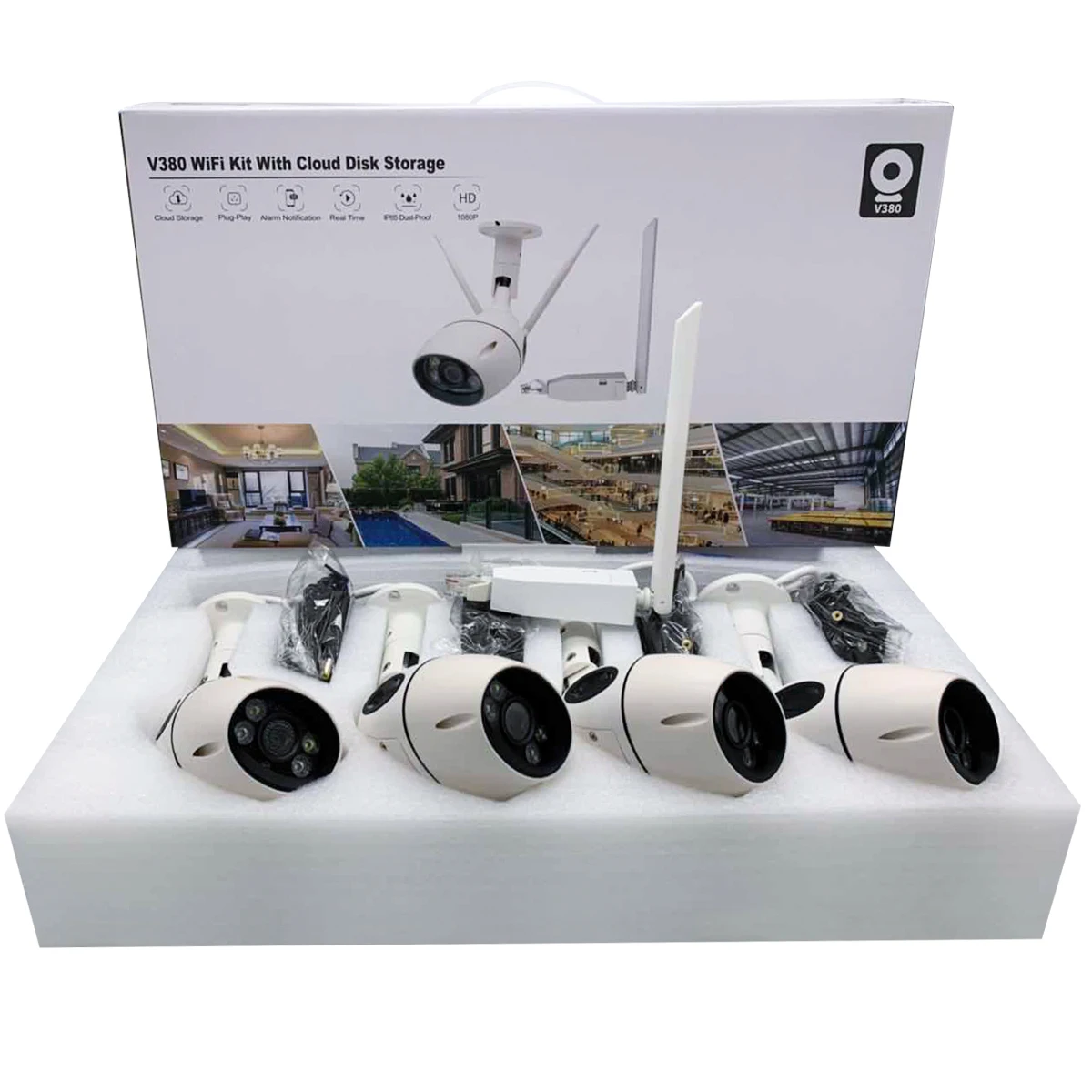 

VERTO 1080P V380 WIFI Camera kits 4CH Wireless 2 way audio wifi 2p2 wireless 2mp ip camera