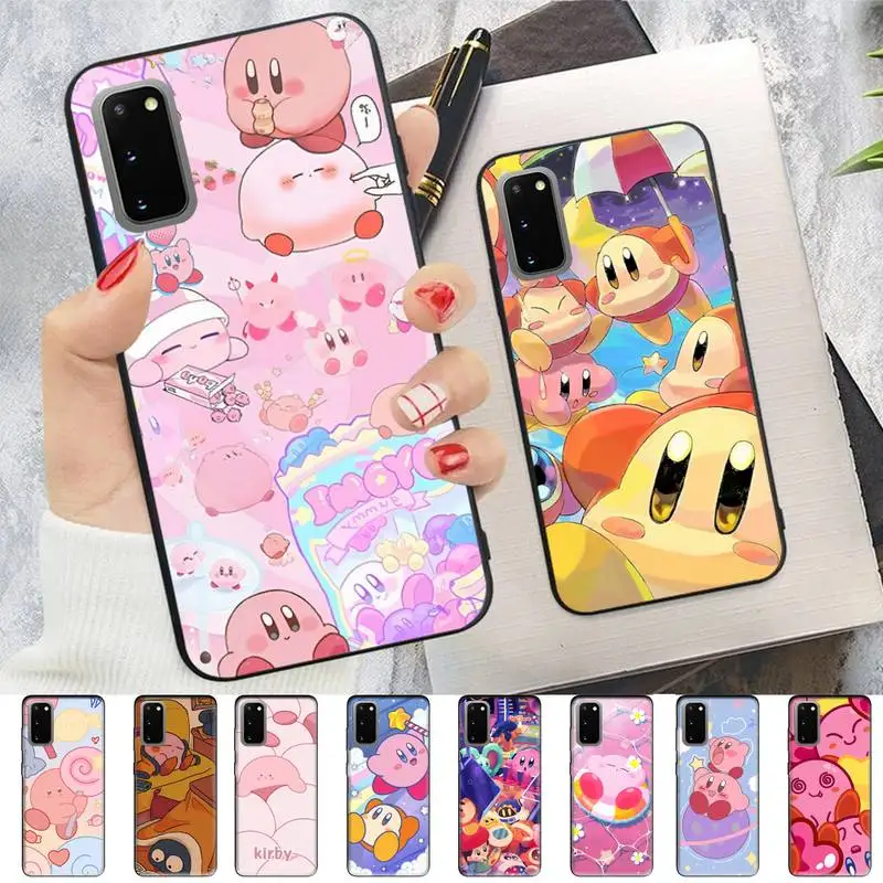 

MINISO KKirbys Phone Case for Samsung S10 21 20 9 8 plus lite S20 UlTRA 7edge