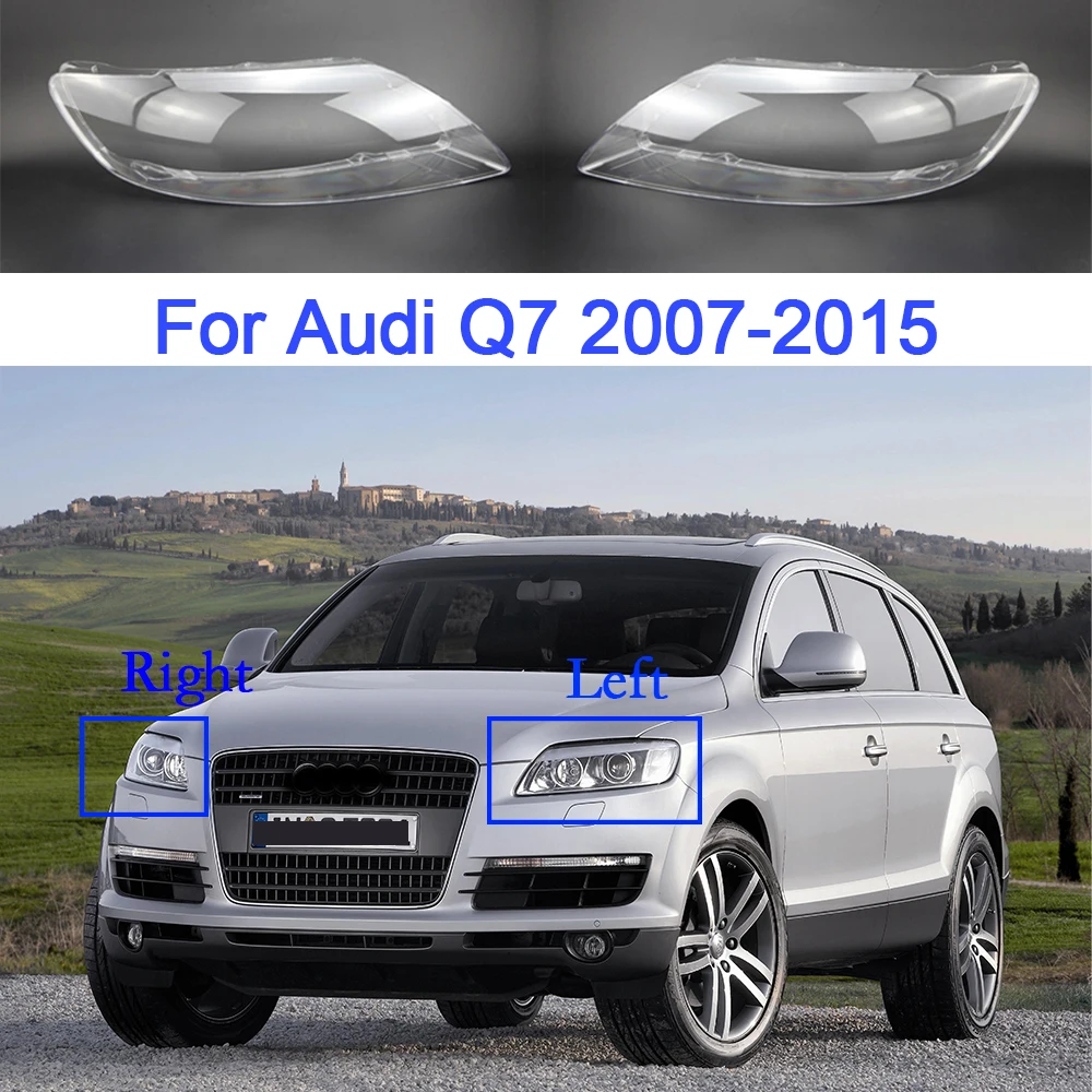 Стекло для автомобильной фары для Audi Q7 2007-2015 Прозрачная крышка объектива Замена Faros Delanteros оболочка прозрачные автомобильные аксессуары