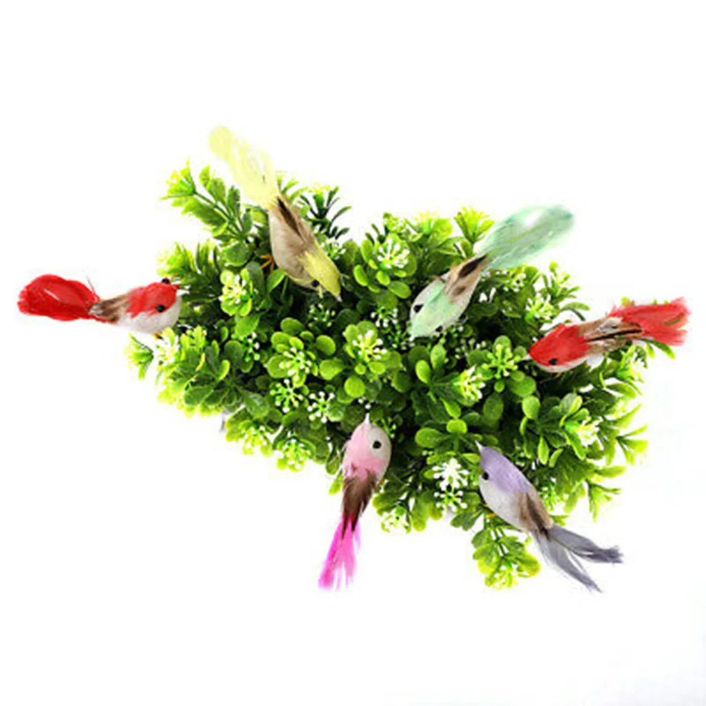 

High Quality Simulation Feather 24 Pcs A Craft Scene Arrangements Artificial Birds Set DIY Crafts Fairy Garden