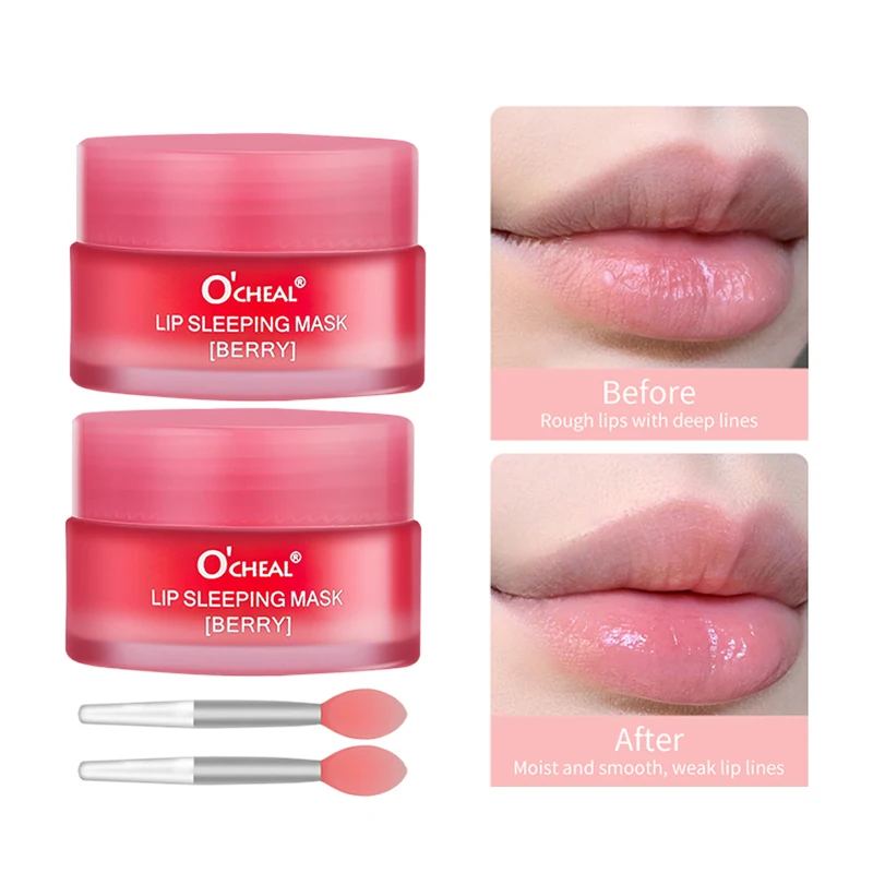 

1PC Night Sleeping Maintenance Moisturizing Lip Gloss Bleach Cream Anti Aging Repair Lips Mask Ocheal Lip Balm