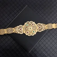 new water drop rhinestone caftan belt morrocan jewelry women gown chains gold color luxury muslim chic body jewelry