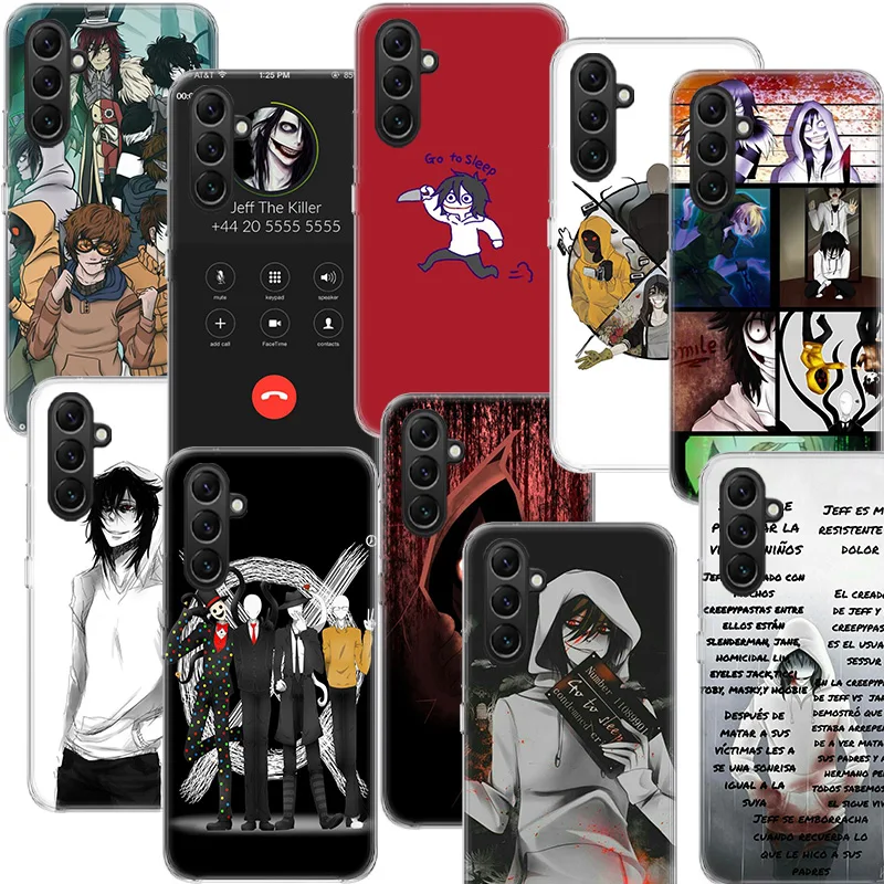 Anime Jeff The Killer Phone Case Samsung A02S A03S A13 A23 A33 A52S A12 A22 A32 Galaxy A51 A71 A41 A21 A31 A53 A73 A11 A01 A42 A