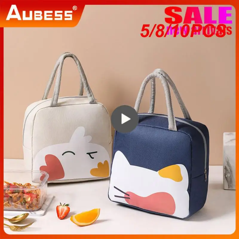 

5/8/10PCS Heat Preservation Bags Portable Dinner Container Small Tote Handbag Lunch Box Insulation Package