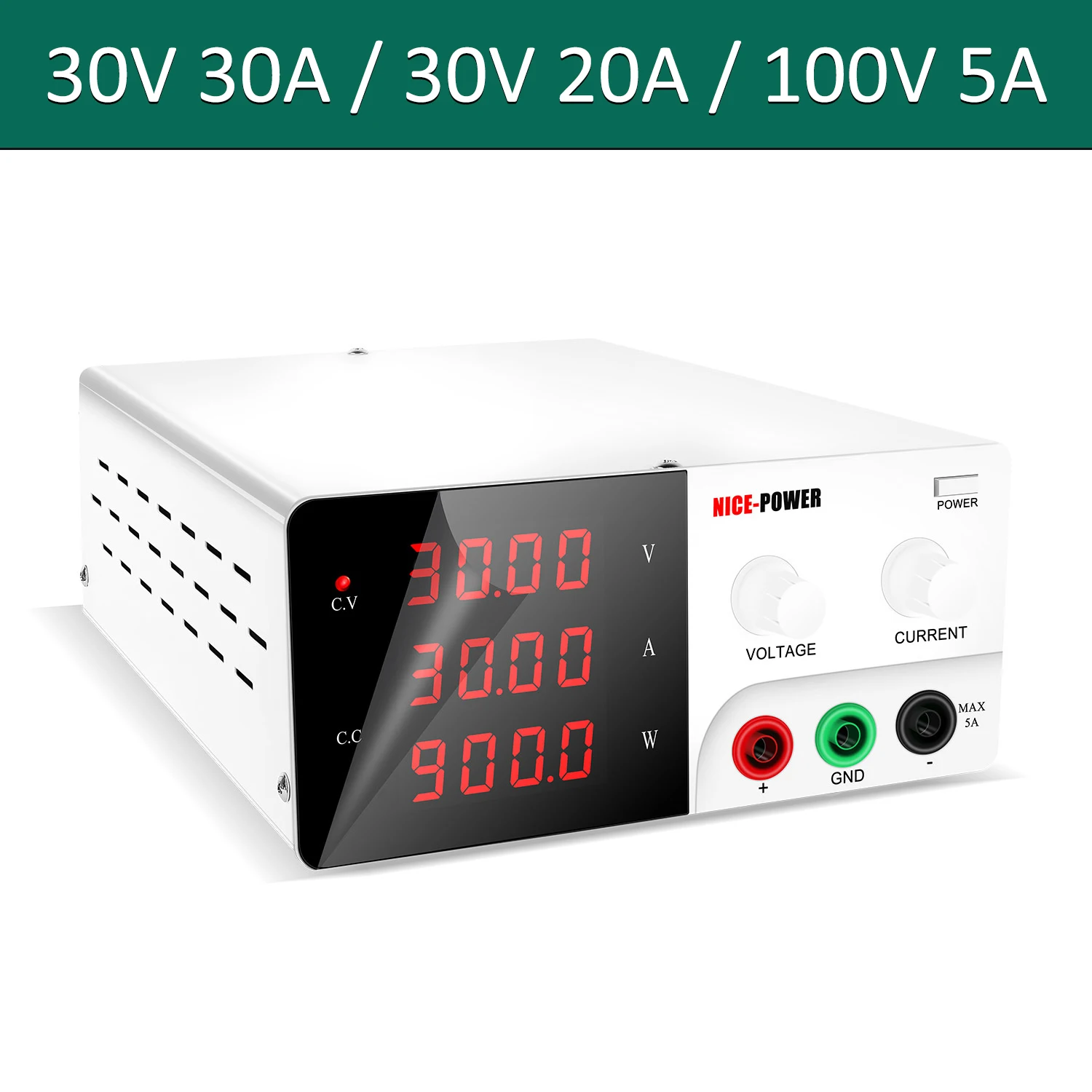 

Nice-Power Professional Lab DC Power Supply Laboratory Adjustable 30V 60V 100V 10A 20A 30A 60A Voltage Regulator AC 110V 220V