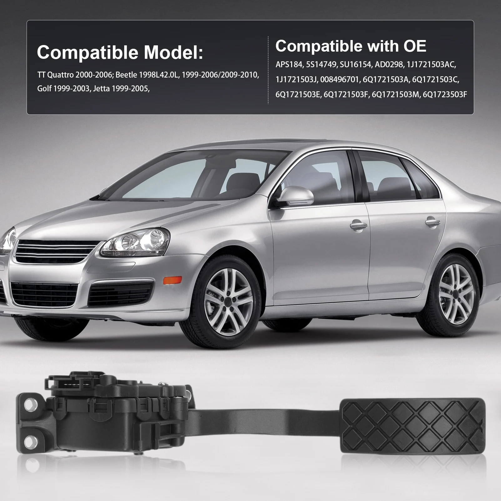 Педаль с датчиком положения в сборе для 1999-2004 Jetta Golf Beetle R32 2000-2006 TT Quattro ручная