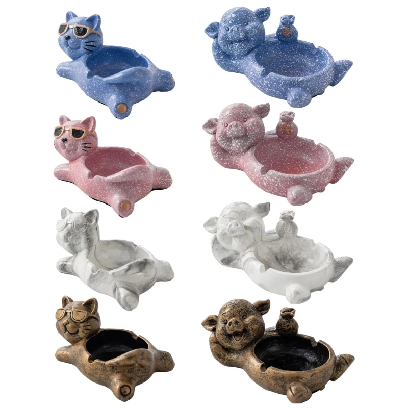 Прекрасная пепельница Fortune Pig керамическая украшение Коллекционная фигурка