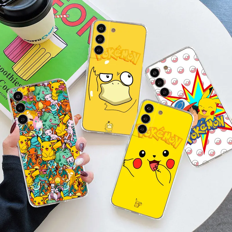 

Funny Cute Pokemon Clear Case For Samsung Galaxy S23 S22 S20 FE S21 S10 Plus S23Ultra S23Plus Phone Shell Coque