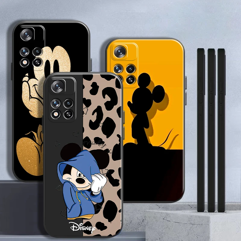 

Mickey Minnie Mouse Logo For Xiaomi Redmi Note 11 11T 11S 10 10S 10T 9 9S Pro 5G Redmi 10 9 9T 9A 9C Phone Case TPU Black