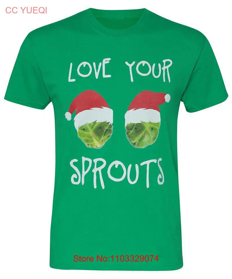 Мужская футболка с коротким рукавом Love your ростки в рождественском стиле