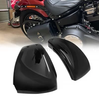 left right side gloss black battery cover motorcycle abs plastic fairing fit for harley softail m8 street bob 2018 2021