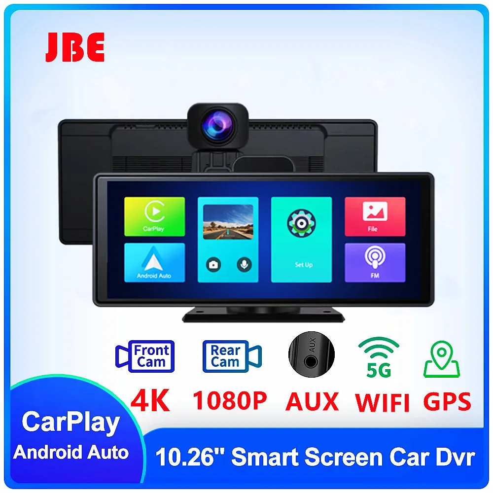 10.26 Inch 4K 3840*2160P  Car DVR  Dash Cam WIFI GPS Sony IMX415 Rear View Mirror 1080P Car Camera Video Recorder Park Monitor