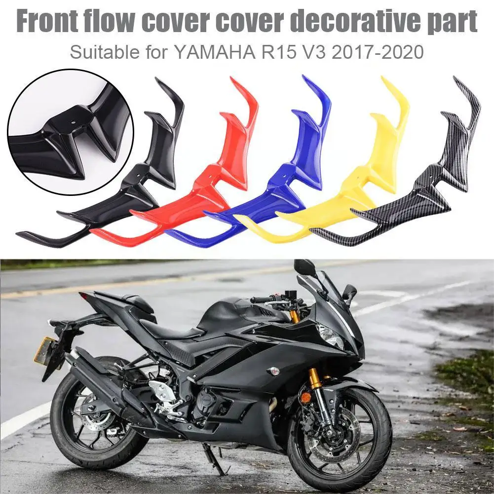 

Motorcycle Front Fairing Aerodynamic Winglet Wing Cover Trim Carbon Fiber Style for YAMAHA R15 V3 2017 2018 2019 2020 I9U9
