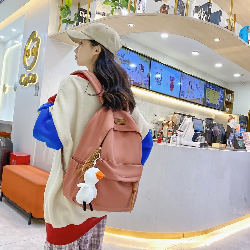 OKKID женский черный рюкзак Женский Школьный школьные сумки для девочек-подростков