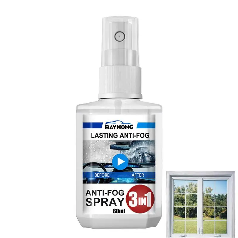 

Car Glass Anti-Fog Agent 60ml Auto Defogger Agent Spray Car Window And Windshield Cleaner Prevents Fog On Windshield Glasses