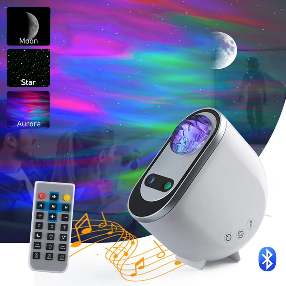 

Northern Light Aurora Projectors Galaxy Star Projector Starry Sky Moon Lamp Decoration Bedroom Home Room Decor Luminaires Gift