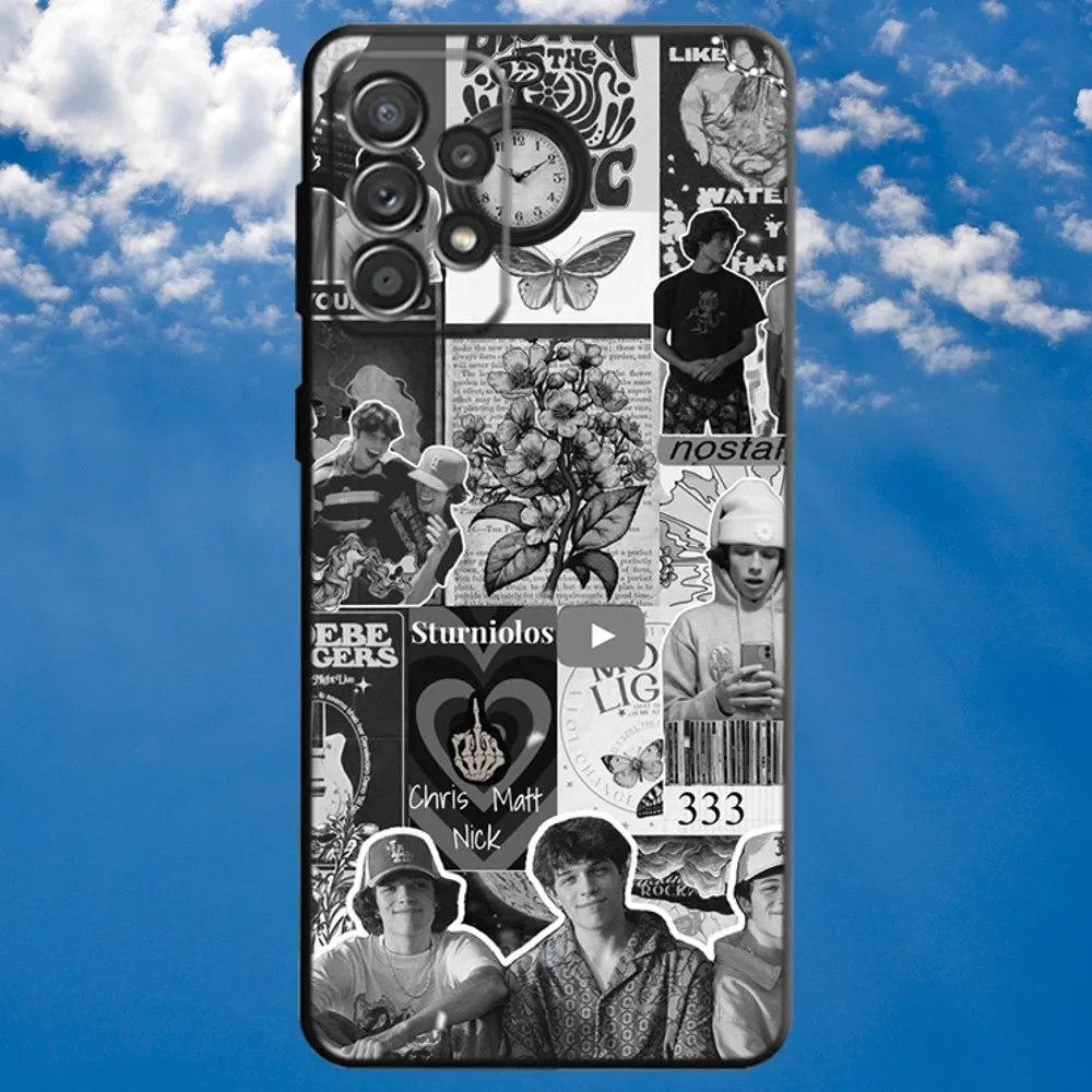 Чехол для телефона S-Sturniolo Triples Samsung S21 S22 Ultra S20 S30 plus S23 ultra 5G мягкий черный чехол